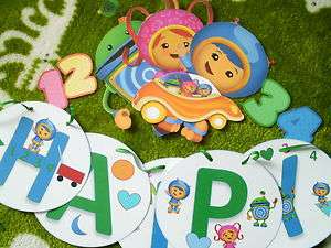 Team Umizoomi Happy Birthday Banner & Wall Art Cut Outs  