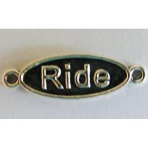 BUY 1 GET 1 OF SAME FREE/Jewelry/Charm/RIDE on oval Silvertone Charm