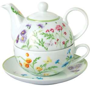 Mayflower Porcelain Tea for One 4pc Room Teapot Set  