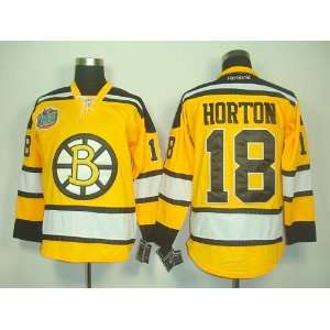  Horton #18 NHL Boston Bruins Yellow Hockey Jersey Sz56 