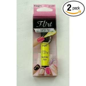  Fingrs Flirt Nail Art Pen, Yellow, 31524, (Package of 2 