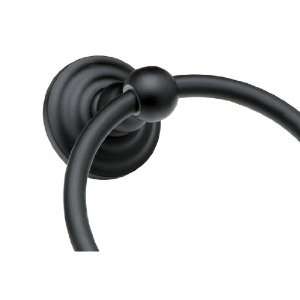  Taymor Brentwood Collection Towel Ring, Matte Black Finish 