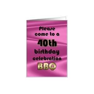  40th birthday BBQ invitation Card Toys & Games
