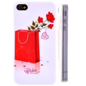   Red Color Gift Box Pattern Hard Case for iPhone 4 4G: Everything Else