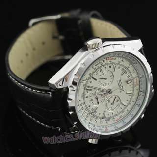 NEW Russion 6 Hands Week/Date Mens Automatic Mechanical White Watch 