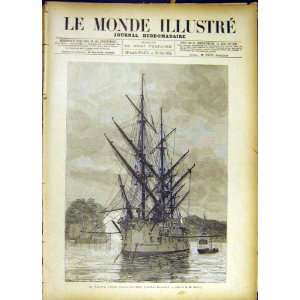  Ship Bayard Admiral Courbet French Print 1885: Home 