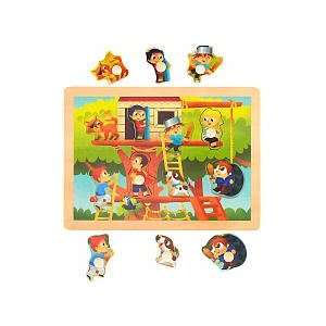  Imaginarium 8 Piece Peg Puzzle   Treehouse: Toys & Games