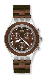SWATCH FULL BLOODED BROWN EARTH CHRONO WATCH  
