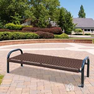  Eagle One 6 Feet expanded Metal flat Bench   Grey: Patio 