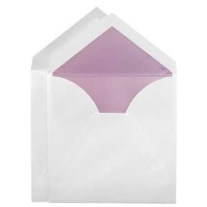  Double Wedding Envelopes   Imperial White Frosty Plum Lined 