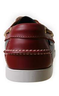 Sebago Mens Boat Shoe B72816 Spinnaker Navy Red Leather  