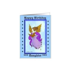  Happy Birthday Daughter / Angel Singing  blue Card Toys 