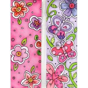  Magnetic Bookmarks   Butterflies and Flowers  Set of 2 