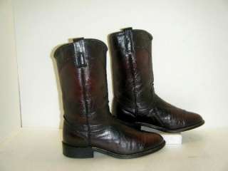 Ladies Burgundy Roper Boots sz 7M (#9815)  