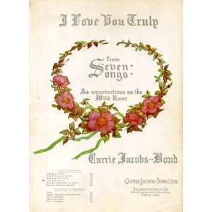  I Love You Truly Vintage 1906 Sheet Music 