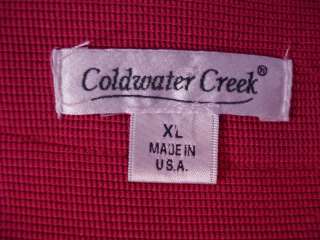Coldwater Creek Size XL Fuschia Pink Textured Jacket  