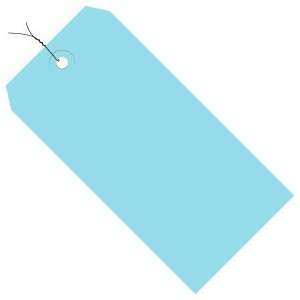 BOXG11053B   4 3/4 x 2 3/8 Light Blue 13 Pt. Shipping Tags   Pre Wired