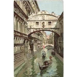 1915 Vintage Postcard Bridge of Sighs (Ponte dei Sospiri) Venice Italy