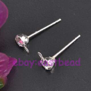 FREE SHIP 100pcs Clear Crystal Earring Studs EE4200  