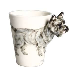    Cairn Terrier 3D Ceramic Mug   Gray Brindle