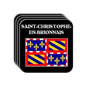   )   SAINT CHRISTOPHE EN BRIONNAIS Set of 4 Mini Mousepad Coasters