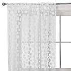 XHILARATION WHITE FLOCKED DOT WINDOW SHEER 42 X 84