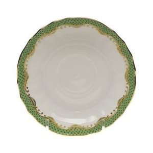 Herend Fish Scale Green Canton Saucer:  Kitchen & Dining