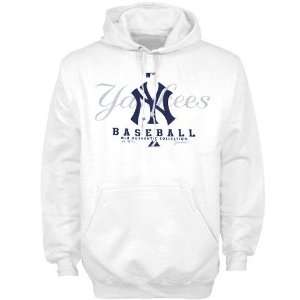   New York Yankees White Dedication Hoody Sweatshirt: Sports & Outdoors
