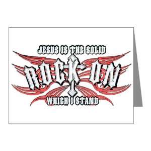 Note Cards (10 Pack) Jesus Is The Rock On Which I Stand 