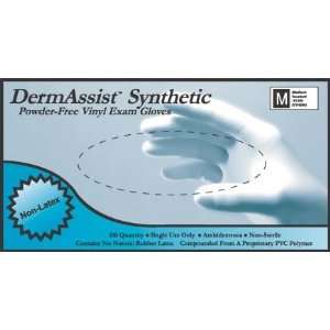  DermAssist Powder Free Vinyl Exam Glovees (Case of 10)   M 