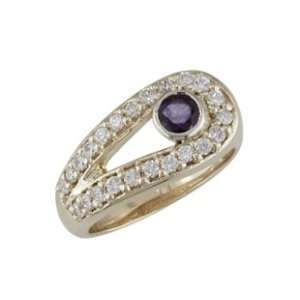  Azena 14K Yellow Gold Sapphire & Diamond Ring Jewelry