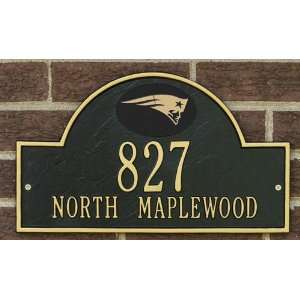 : New England Patriots Black & Gold Personalized Address Plaque wall 