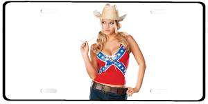 Custom Novelty License Plate Confederate Sweetheart  