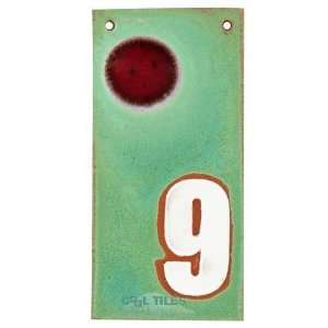 Modern flats with spots house numbers   #9 in copper patina, matador r