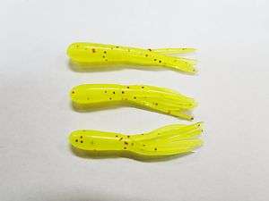 50 Crappie Tube Jig Bodies 1.5 inch Char Red Spark LH49  