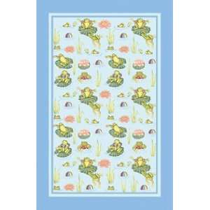 Swimming Lessons Linen Tea Towel:  Kitchen & Dining