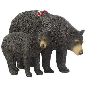  Black Bear with Cub Christmas Ornament