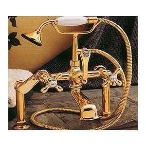 Tall Deck Mount British Telephone Leg Tub Faucet w/Variable Centers 
