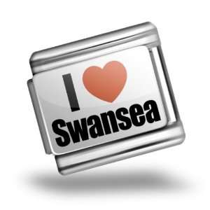   Charms Original I Love Swansea region: Swansea, Wales Bracelet Link