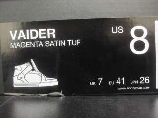 Supra Vaider MAG in Magenta/Neon White 4 13 NIB $155  