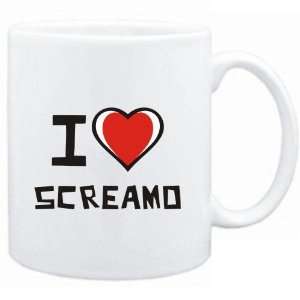  Mug White I love Screamo  Music