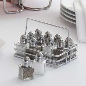 Salt & Pepper Shakers with Caddy, Set of 12:  Kitchen 