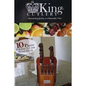   piece with Wood Butcher Block Set Chef Knife & more