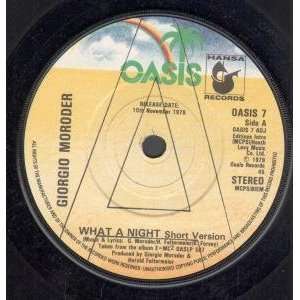   NIGHT 7 INCH (7 VINYL 45) UK OASIS 1979: GIORGIO MORODER: Music