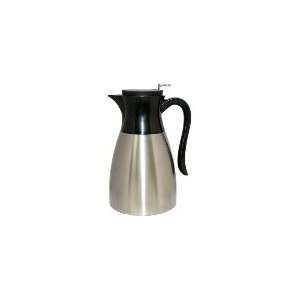  WES1SS   1 liter Carafe w/ Push Button Lid, Black Handle, Stainless