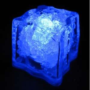    10 BLUE Litecubes brand plastic LED ice cube 
