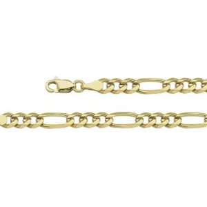  14k Yellow Gold 4.75mm Figaro Chain Necklace, 20 Jewelry