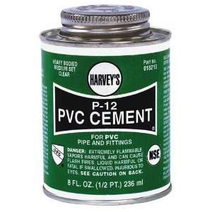    24 8 Ounce P 12 Heavy Bodied PVC Cement, Clear