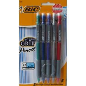  Bic Matic Grip Mechanical #2 Pencil   0.5mm Fine   5 pack 