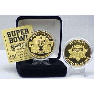 24kt Gold Super Bowl XXIX FLIP COIN By Highland Mint:  
